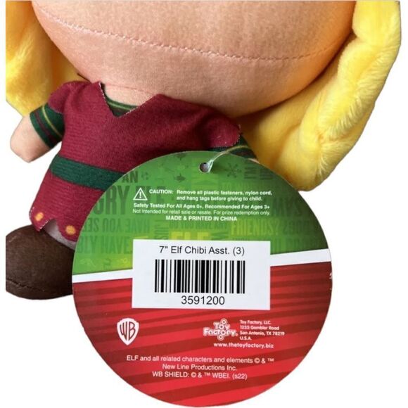 ELF Jovie Buddy the Elf Movie Plush Stuffed Doll 7 inch Warner Bros New - Picture 11 of 14